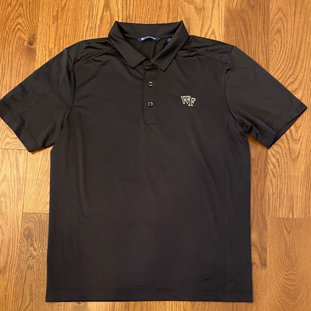 Cutter & Buck Wake Forest Black Polo Shirt